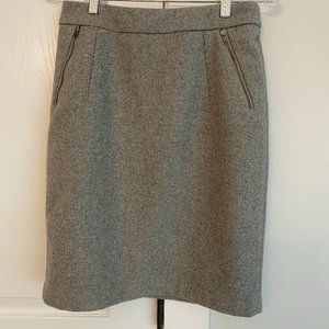 Gray Wool Skirt